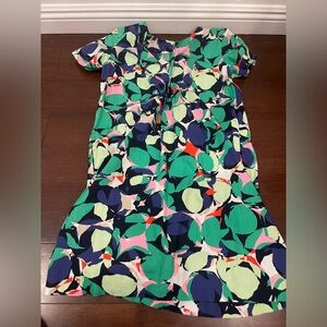 guc gap gloria printed graphic Colorful Abstract Print Dress xs